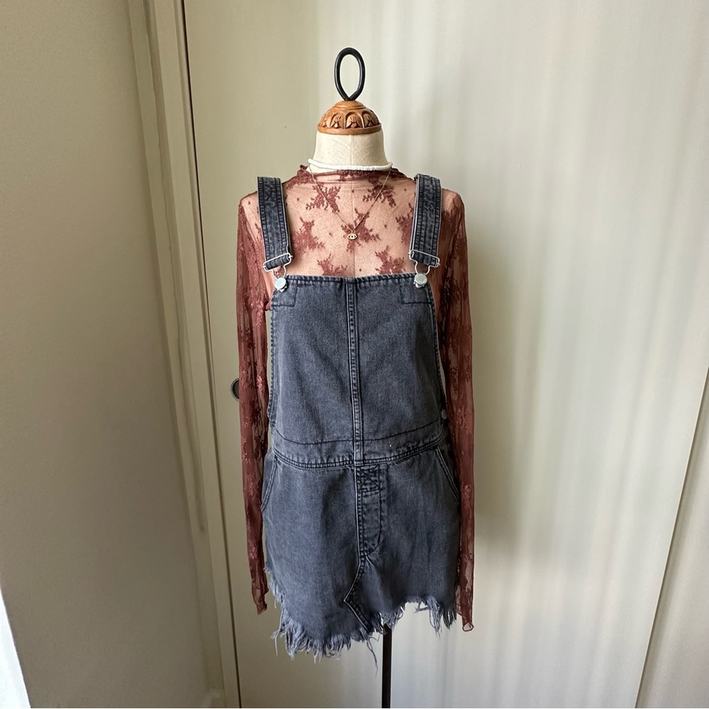 Free People Torn Up Jumper Overall Dress